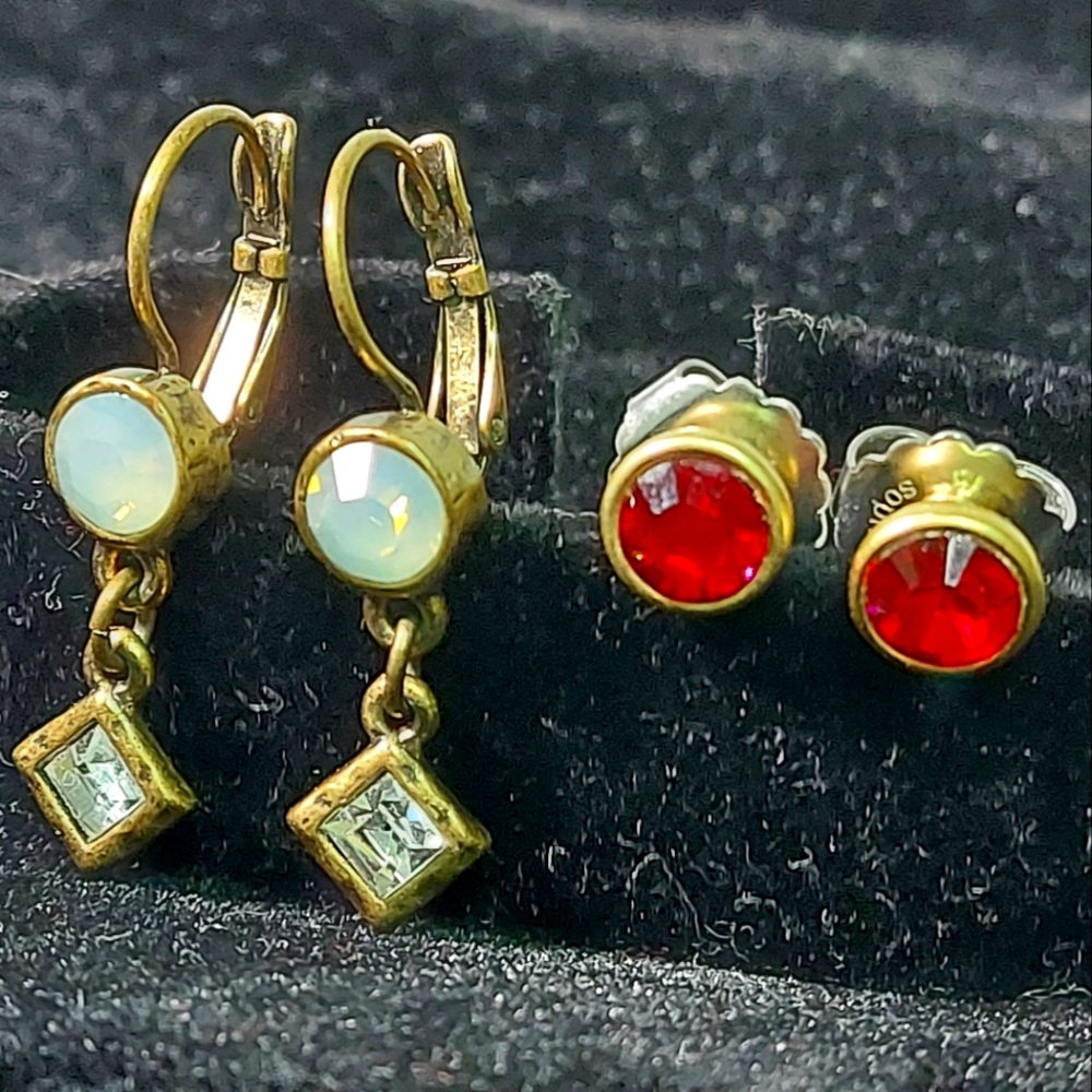 3 for $25- 2 Pairs of High Quality Lia Sophia & A&C Diamante Earrings.